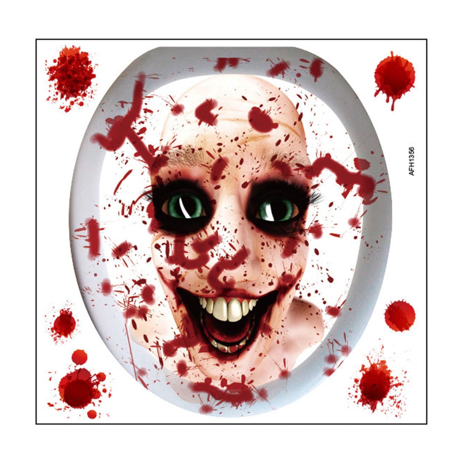 Multifunctional Multiscene Window Sticker Sticker 3D Horrible Toilet