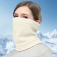 thumbnail image 1 of Multifunctional Neck Gaiter Face Mask Windproof Cold Weather Outdoor Sports - Breathable Material Thermal Protection(Beige), 1 of 5