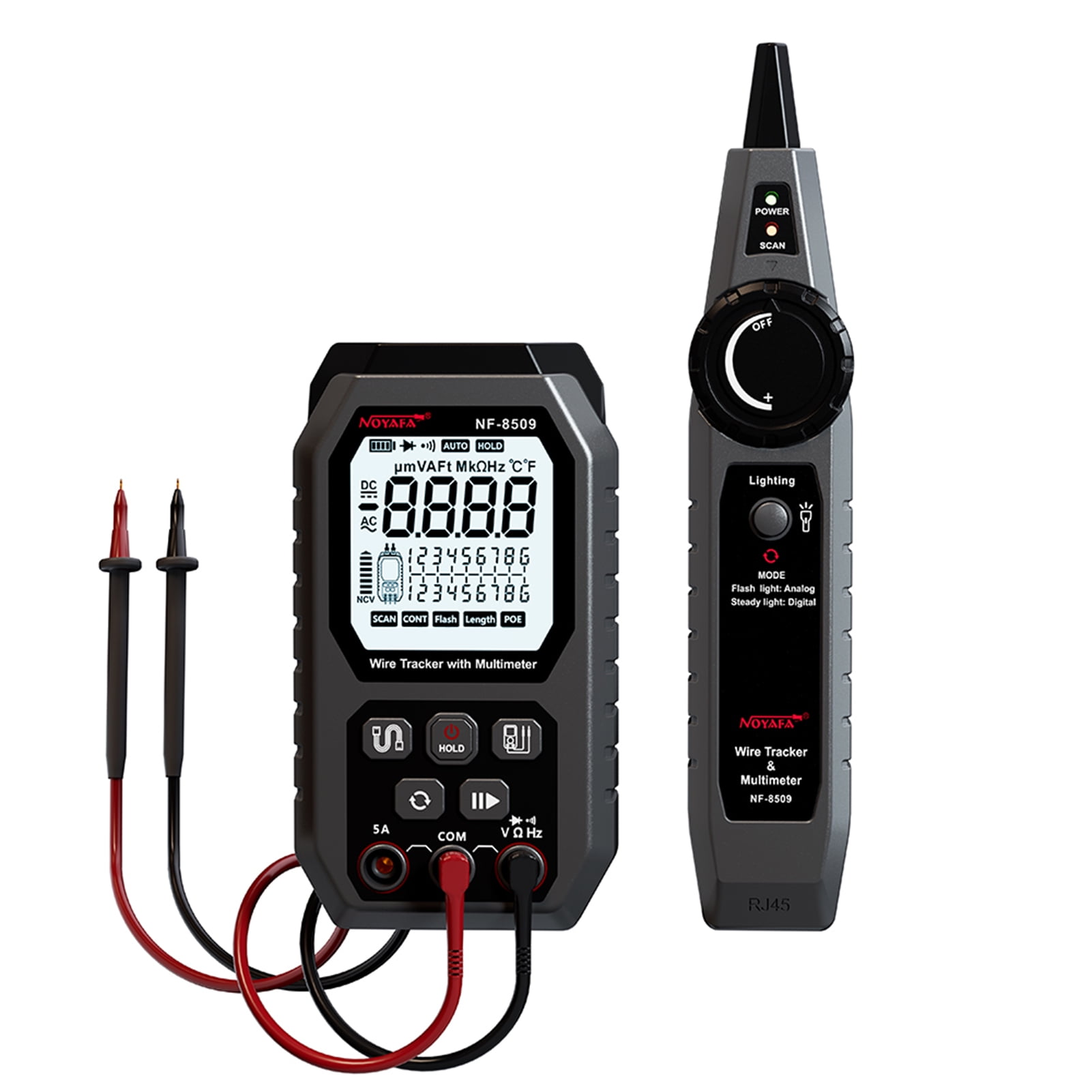Multifunctional Network Cable Tester with Multimeter, Wire