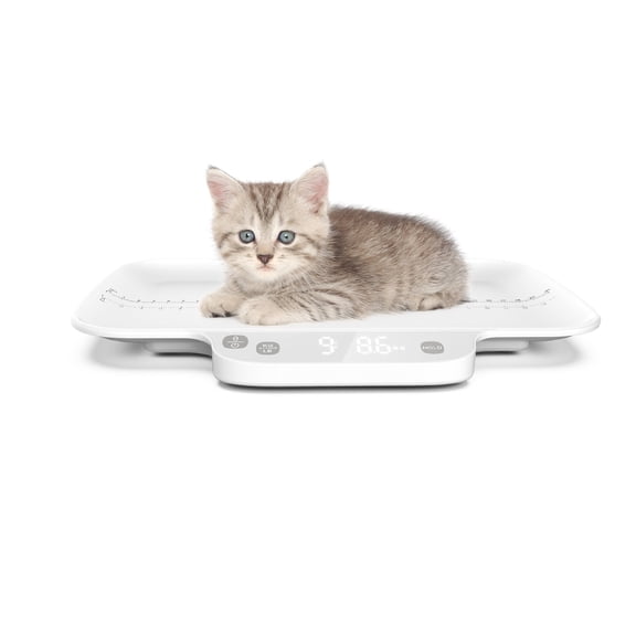 Multifunctional Newborn Pet Whelping Scale - 0.035oz Precision 15kg/33.06lbs Max, Auto Hold & Integrated Non-Detachable Design for Small Animals