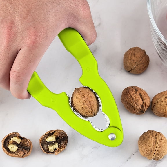 Multifunctional Nut Cracker, Walnut Clip with Plastic Handle, Stainless Steel Blade, Easy to Crack Lobster Walnut Shells, Dishwasher Safe, Portable for Kitchen Restaurant Outdoor Barbecue