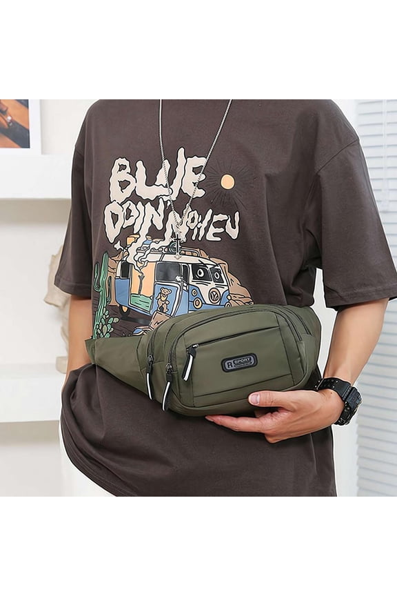 Multifunctional Nylon Adjustable Waist Bag for Various Scenarios like Construction Sites, Camping and Sports, Suitable for All Ages and Genders