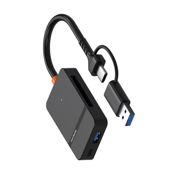 Multifunctional OTGs Card Reader Supports TF MS Cards for Laptops Smartphones USB C USB A