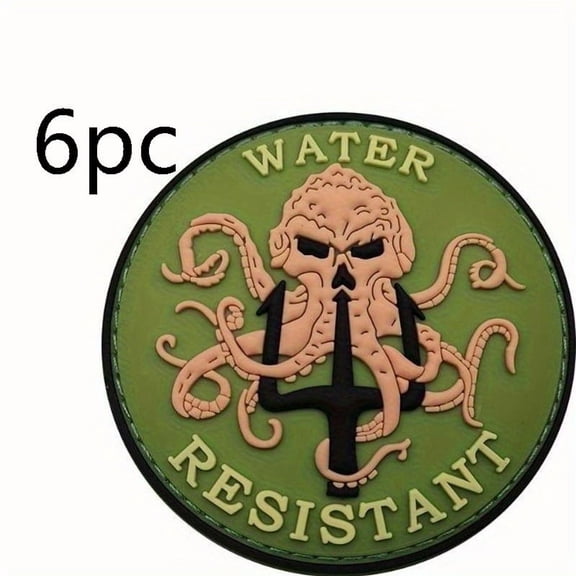 Multifunctional Octopus Embroidered Patch Set with Velcro - Unique Accessories for Clothing and Bags