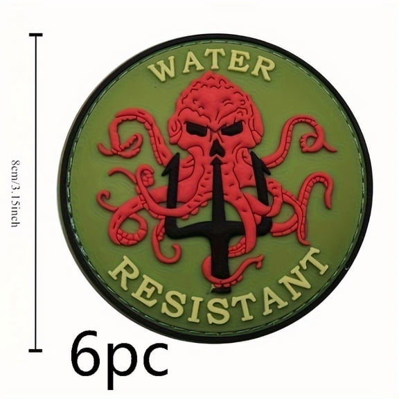 Multifunctional Octopus Embroidered Patch Set with Velcro - Versatile Accessories for Clothing, Backpacks, Hats, and Vests