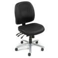 thumbnail image 1 of Multifunctional Office Chair, Synthetic Leather, Mid Back, Black, 1 of 1