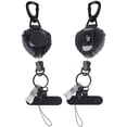 thumbnail image 1 of Ogetok 2 Pack Retractable Keychain with Metal Carabiner Strong 9oz Retraction for Phone Keys ID Badge Multi Function Durable Abs Black, 1 of 7