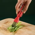 thumbnail image 1 of Multifunctional Onion & Celery Shredder Peeler | 3-in-1 Kitchen Tool with Stainless Steel Blades | Effortless Vegetable Slicing & Groove Creation | 16.5cm Green, Yellow, or Orange, 1 of 3