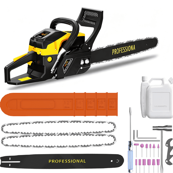 Multifunctional Outdoor Chainsaw, Heavy Duty Woodworking Saw for Farm Orchard Backyard Tree Cutting