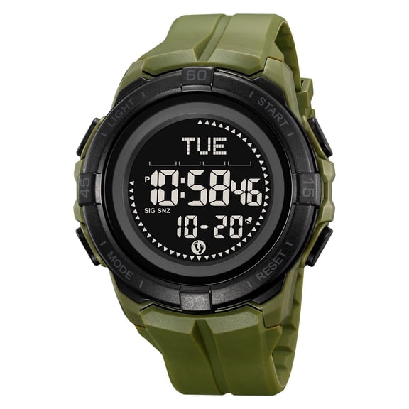 Multifunctional Outdoor Electronic Watch, Time Date Alarm Stopwatch Pedometer Compass Barometer Tracking for Hiking Camping Mountaineering Adventure Use