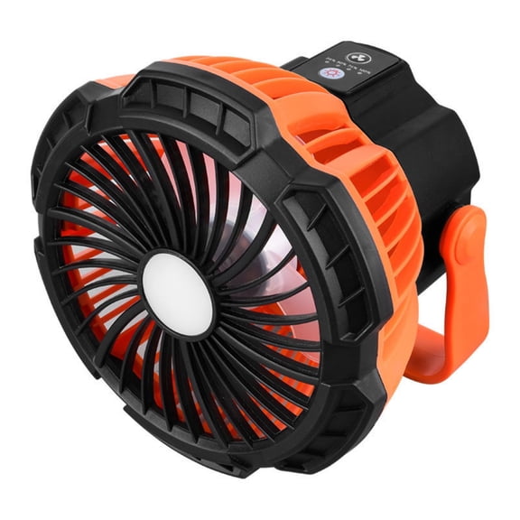 Multifunctional Outdoor Fan with Hook and LED Light Regulable Fan for Hiking Backpacking