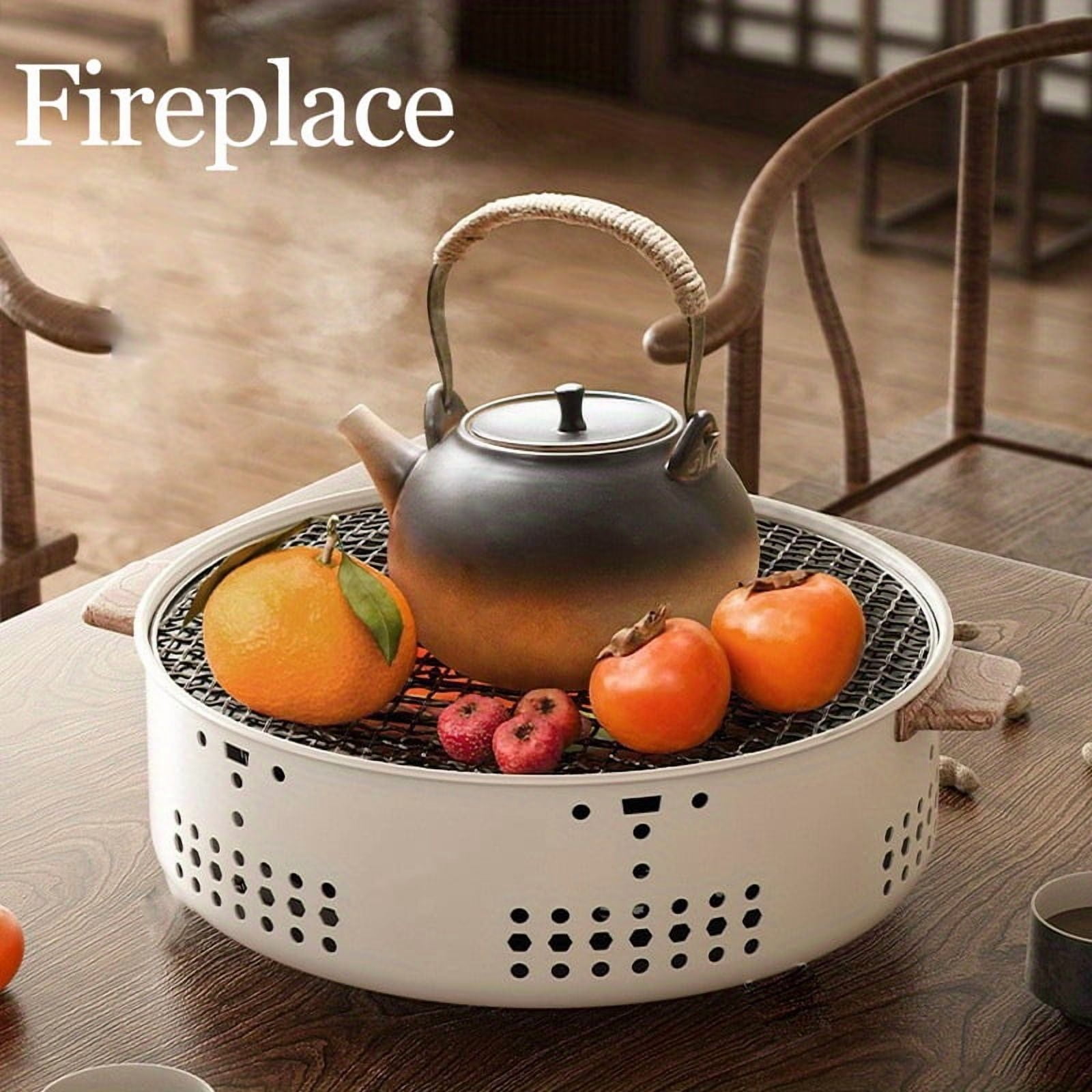 Multifunctional Outdoor Grill, Patio Fireplace, Fire Pit, Outdoor Portable Heating Stove, Barbecue Grill, Home Charcoal Fireplace, Tea Stove, Coffee, Housewarming Gift, Suitable for Parties, Camping