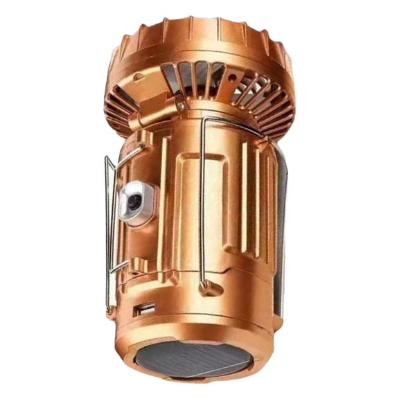 Multifunctional Outdoor Lantern with Bluetooth Compass Fan and Power Bank Solar USB Charging Waterproof for Camping Fishing