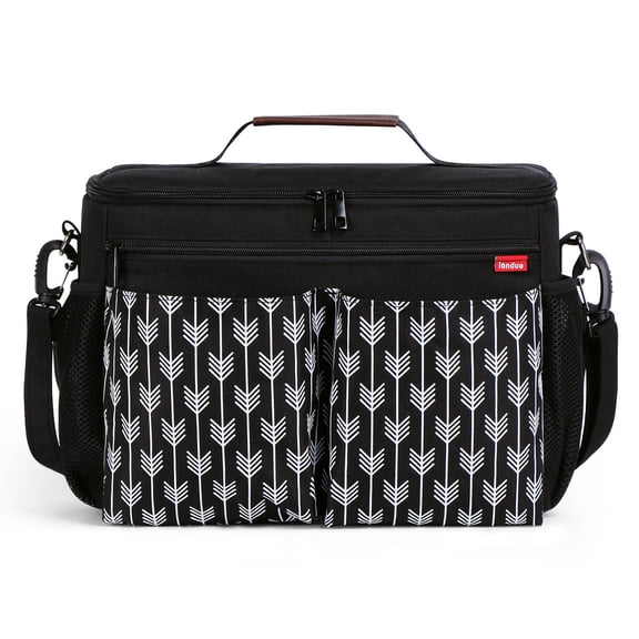 Multifunctional Oxford Cloth Waterproof Hanging Cart Bag,Black