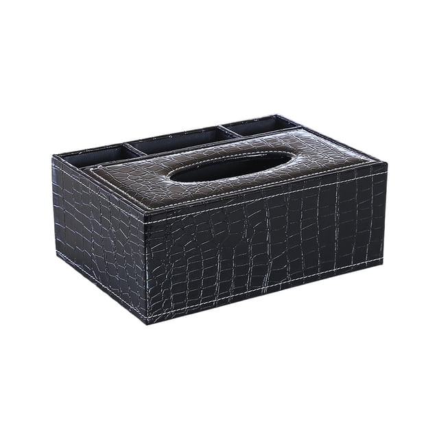 Multifunctional Paper Box, Remote Control Storage Box, Leather Tissue Box, Coffee Table Storage Box, Space-Saving Organizer