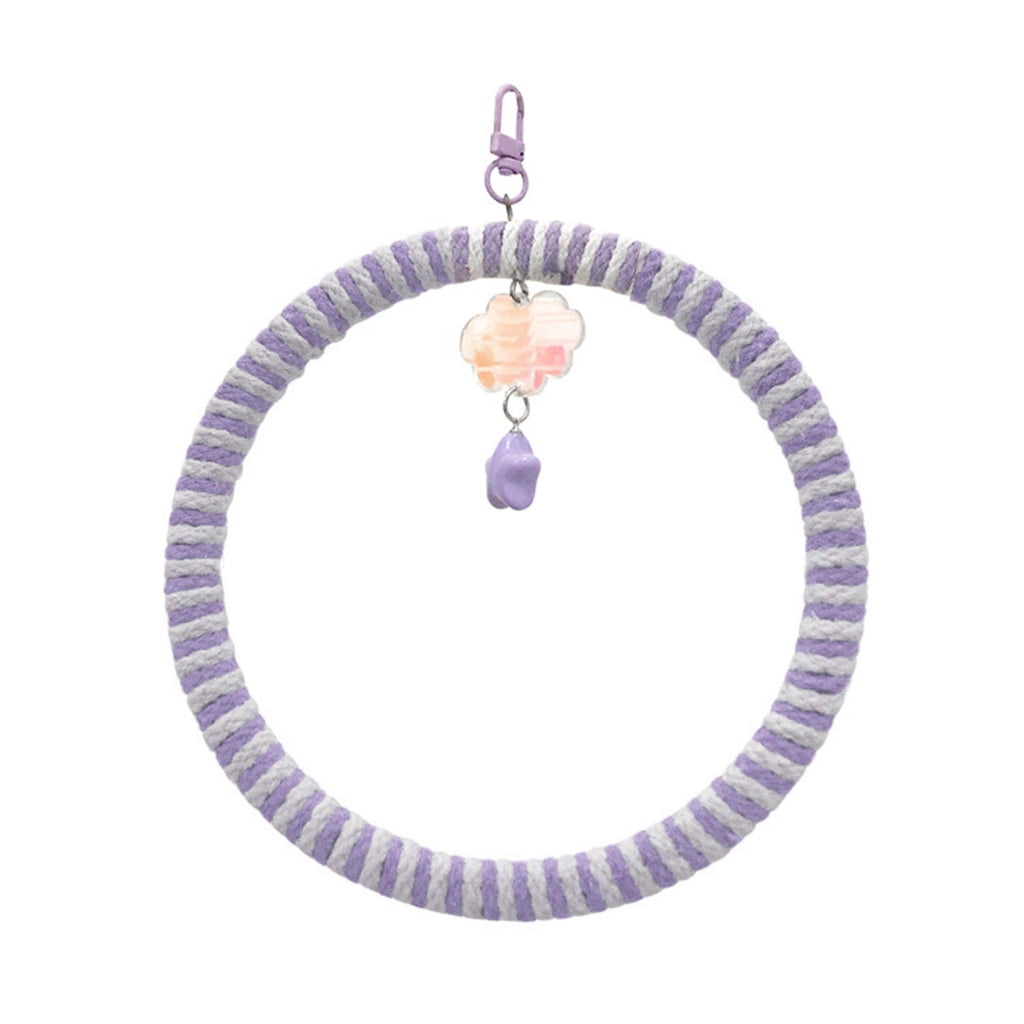 Multifunctional Parrots Swing Cage Hanging Toy Cotton Rope Bird Cage ...
