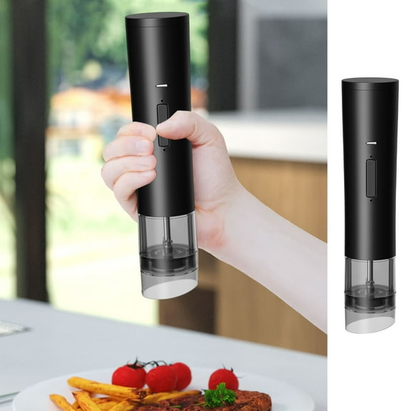 Multifunctional Pepper Grinder, Adjustable Coarseness, USB Rechargeable, Ceramic Core, Long-Lasting Battery, Portable for Home & Outdoor Use (Black, 3 Pack)