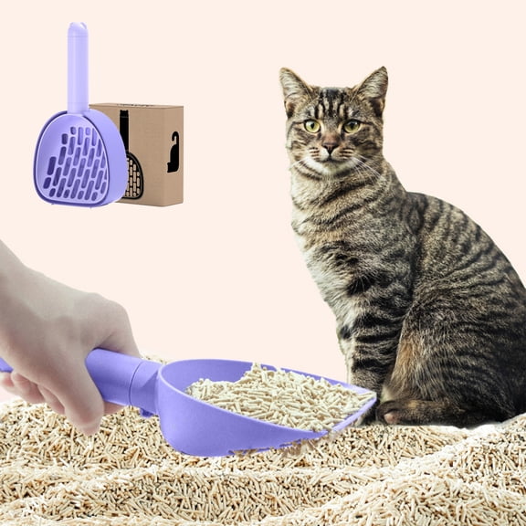 Multifunctional Pet Litter Pickup Tool With ABS Plastic Spatula, Hygiene Waste Scooper Kit With Base And Pouch, Lightweight EasyClean, Ergonomic Handle For Outdoor And Indoor Pet Areas