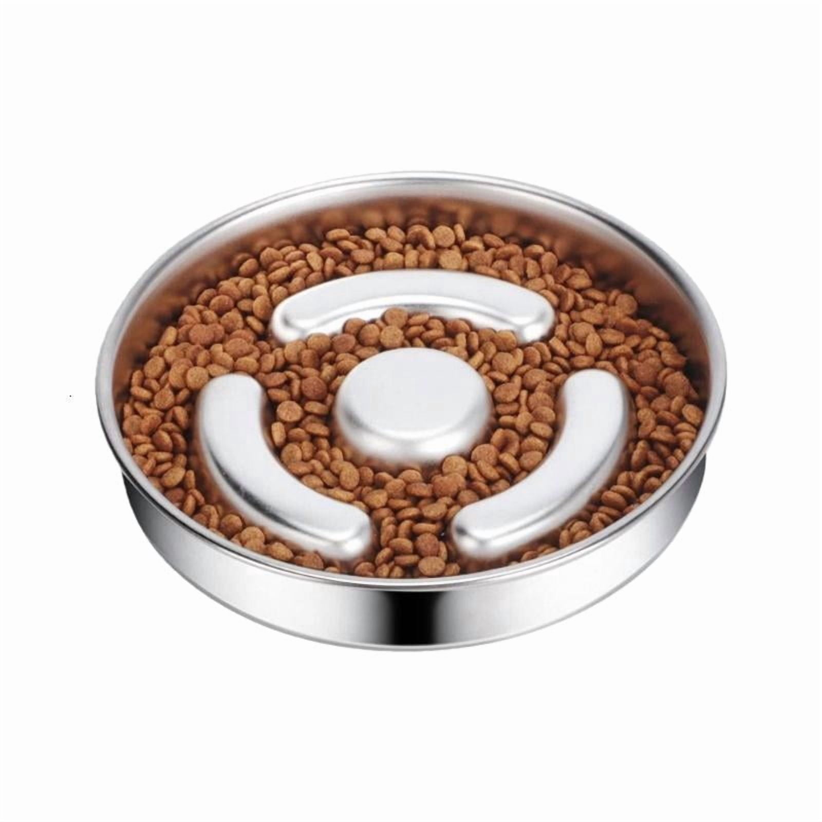 Multifunctional Pet Slow Feeder Dish Watering Bowl Stainless Steel Feeder Bowl