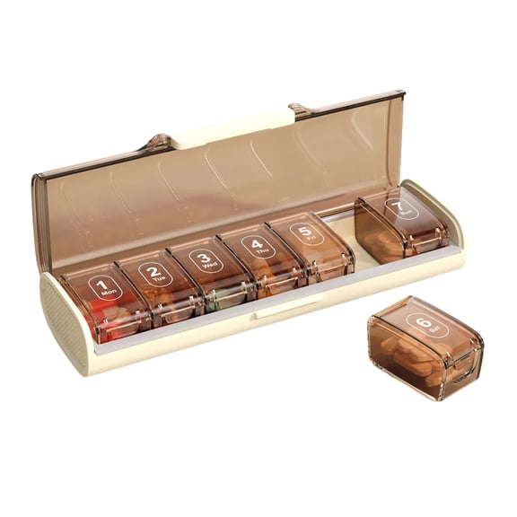 Multifunctional Pills Container Box Dispenser Perfect For Frequent Travelers Ensuring Timely Doses