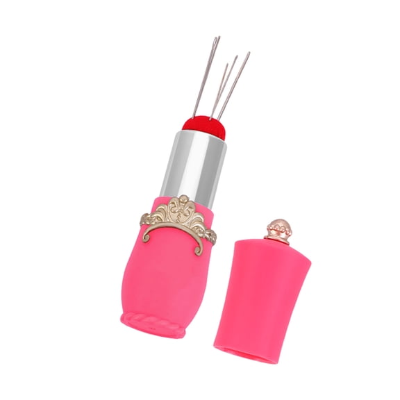 Multifunctional Pin Cushion Lipstick Shape Sewing Pin Storage Case Sewing Pin Holder Sewing Organizers Box