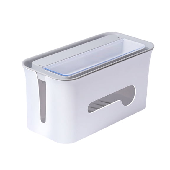ULTNICE Cable Storage Box White 1Pack 11.4X5.5X5.3In
