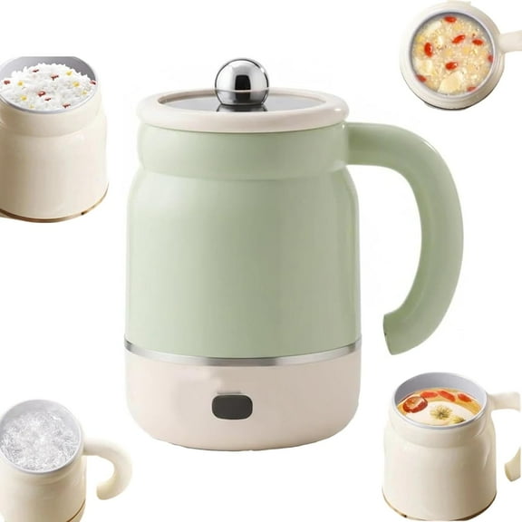 Multifunctional Portable Electric Cooking Mug - 30oz Rechargeable Lunch Pot, Soup & Noodle Warmer with Adjustable Temp, 24h Keep-Warm for Office, Travel, Dorm & Car