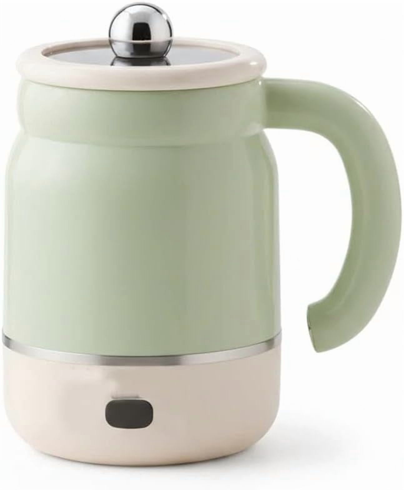 Multifunctional Portable Electric Cooking Mug, Multi-Preserving Electric Stew Mug, Lightweight Travel Electric Kettle Portable Mini Kettle, Fast Boil Teapot, 24H Keep-Warm (Green)