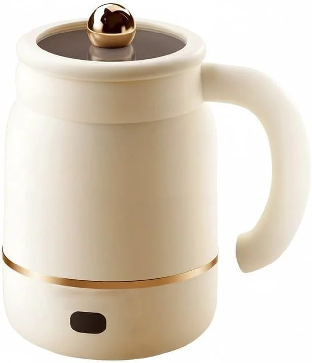Multifunctional Portable Electric Cooking Mug, Multi-Preserving Electric Stew Mug, Lightweight Travel Electric Kettle Portable Mini Kettle, Fast Boil Teapot, 24H Keep-Warm (White)