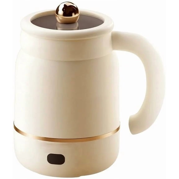 Multifunctional Portable Electric Cooking Mug, Multi-Preserving Electric Stew Mug, Lightweight Travel Electric Kettle Portable Mini Kettle, Fast Boil Teapot, 24H Keep-Warm (White)