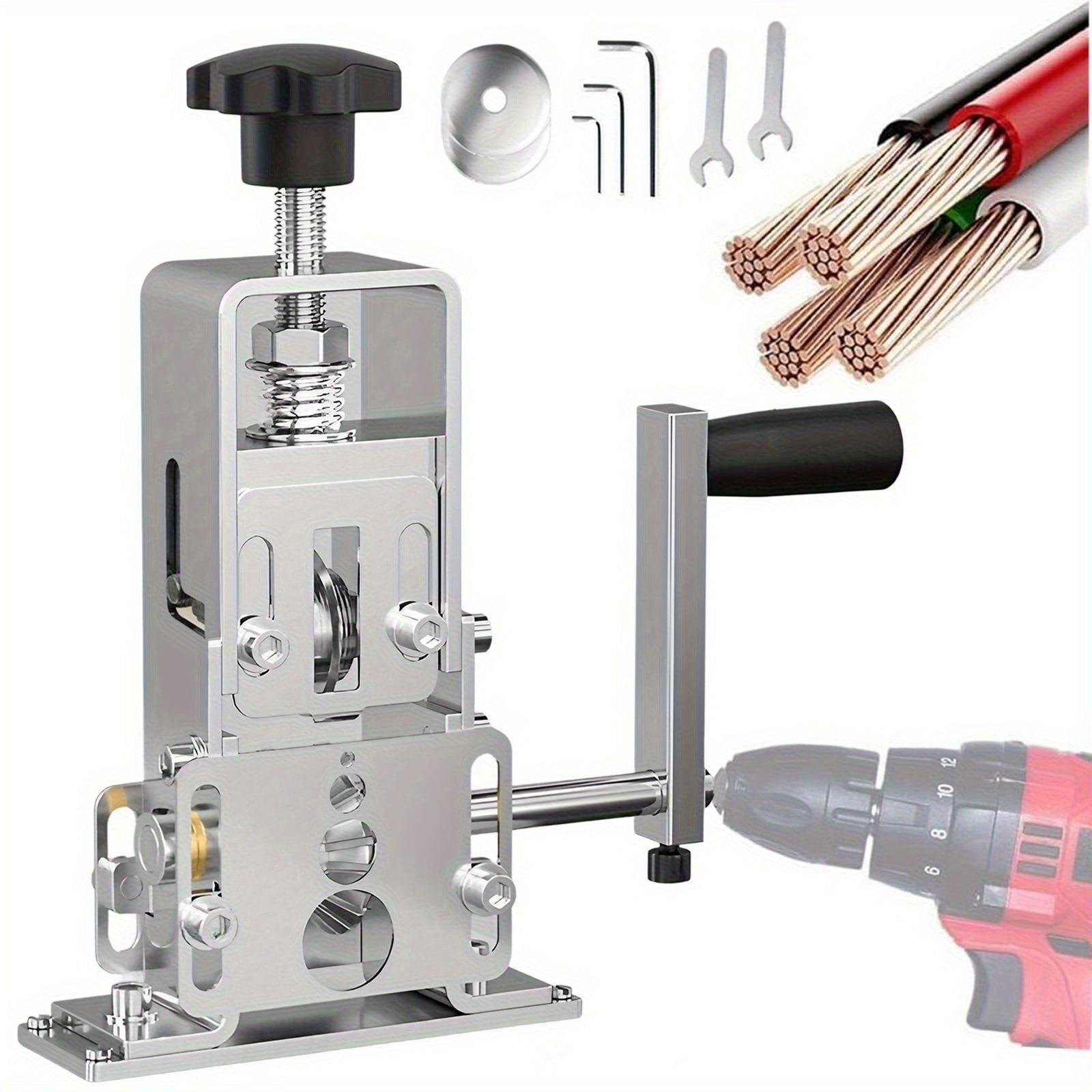 Multifunctional Portable Electric/Manual Wire Stripper - Compact waste cable stripper, suitable for household and industrial wire recycling, highly efficient and durable.