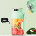 thumbnail image 1 of Multifunctional Portable Juicer Cup With Digital Display, 40.6oz Personal Wireless Portable Blender Rechargeable for Shakes and Smoothies, Fruits and Veggies - 2400mAH (Green, Single Cup+Single Lid), 1 of 9