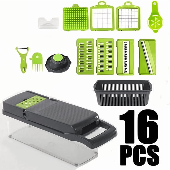 Multifunctional Portable Kitchen Chopper Vegetable Shredder Slicer, Potato Carrot Grater, Fruit Veggie Home Food Processor
