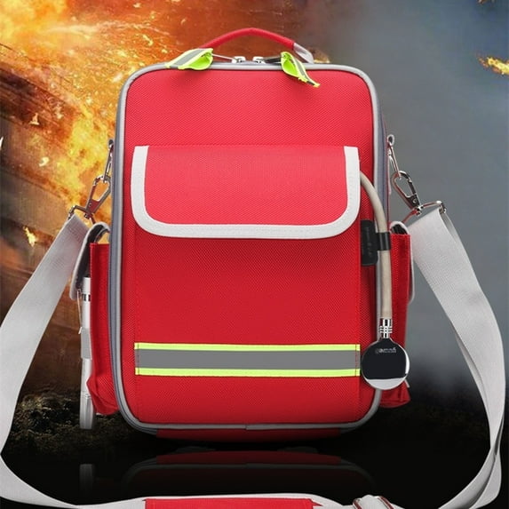 Multifunctional Portable Medicine Car Emergency Kit Family Fire Protection Bag,Dark Green