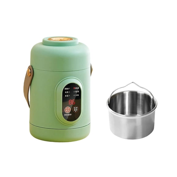 Multifunctional Portable Mini Ceramic Glazed Cooking Pot With Steamer And Digital Timer For Meals