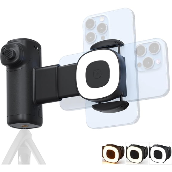 Multifunctional Portable Phone Selfie Light - Rechargeable Ring Light with Detachable Bluetooth Control Module,3 Light Modes, 1/4 Screw, Doubles as Phone Stand, Ideal for Photo/Video/TikTok
