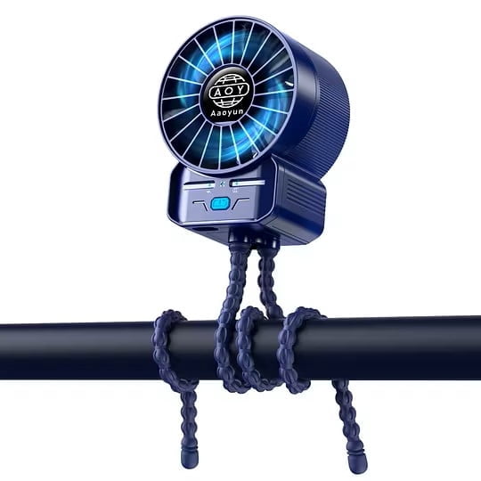 Multifunctional Portable Stroller Fan 4 Speed 6600rpm High Speed Usb Rechargeable Personal Mini Handheld Fan Extended Tripod For Desktop Winding Kids Bed Treadmill Bike Golf Cart Outdoor Travel