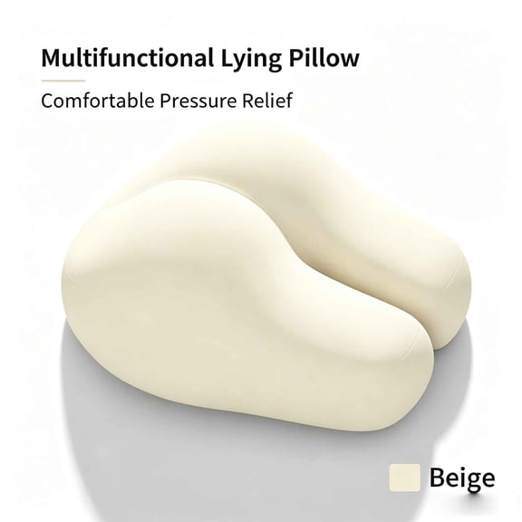 Multifunctional Positioning Pad with Memory Foam, Multi Use Support for Bed Couch Travel Ergonomic for Reading Gaming Napping,Beige