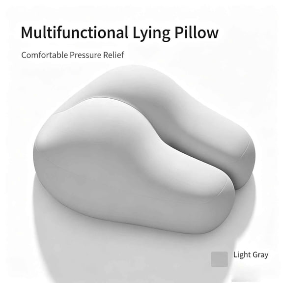 Multifunctional Positioning Pad with Memory Foam, Multi Use Support for Bed Couch Travel Ergonomic for Reading Gaming Napping,Light Gray