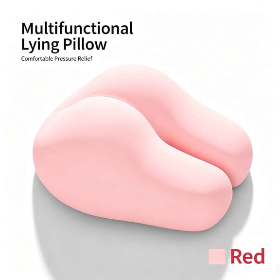 Multifunctional Positioning Pad with Memory Foam, Multi Use Support for Bed Couch Travel Ergonomic for Reading Gaming Napping,Pink