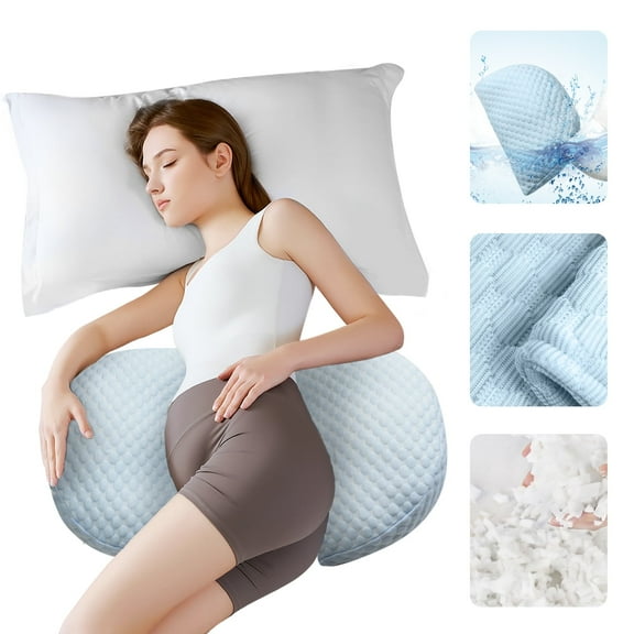 Multifunctional Pregnancy Pillow Portable Maternity Pillow Abdominal Support Soft and Comfortable Helps with Deep Sleep