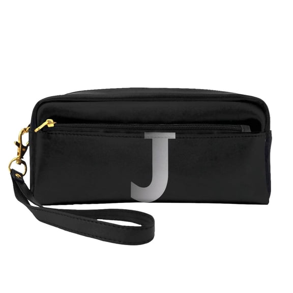 Multifunctional Printed Makeup Pouch Letter J Logo Leather Travel Cosmetic Bag Portable Storage Bag