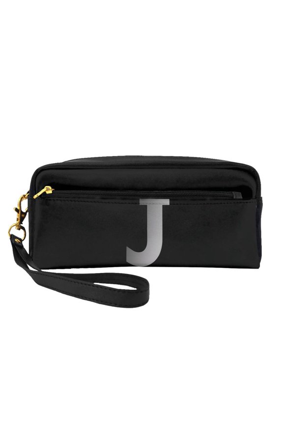 Multifunctional Printed Makeup Pouch Letter J Logo Leather Travel Cosmetic Bag Portable Storage Bag