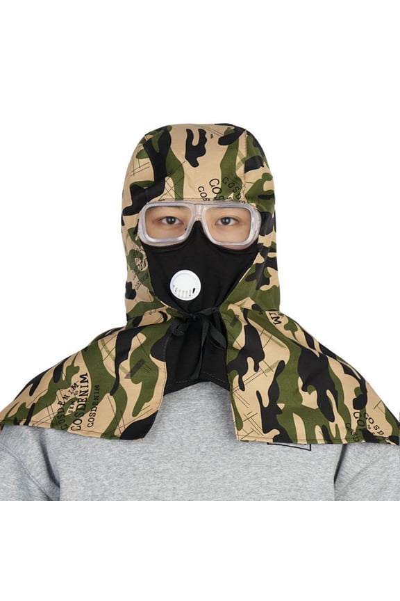 Multifunctional Protective Hoods Sun Sand Dust Resistant Breathable Face Cover With Goggles For Outdoor Work
