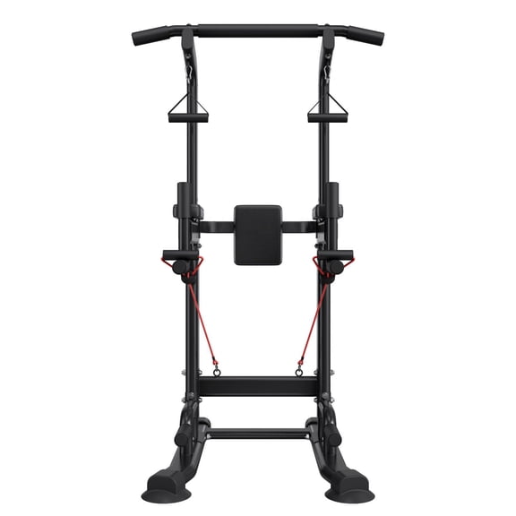Multifunctional Pull Up Bar Station 12 Level Adjustable Chin Up Bar 330 LB Capacity for Home Strength Training and Dip Workouts