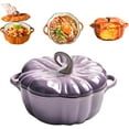 thumbnail image 1 of Multifunctional Pumpkin Dutch Oven Pot , 4 qt Pumpkin Dutch Oven, Pumpkin Cocotte Cast Iron Dutch Oven, Stew Soup Pot with Lid, 1 of 9