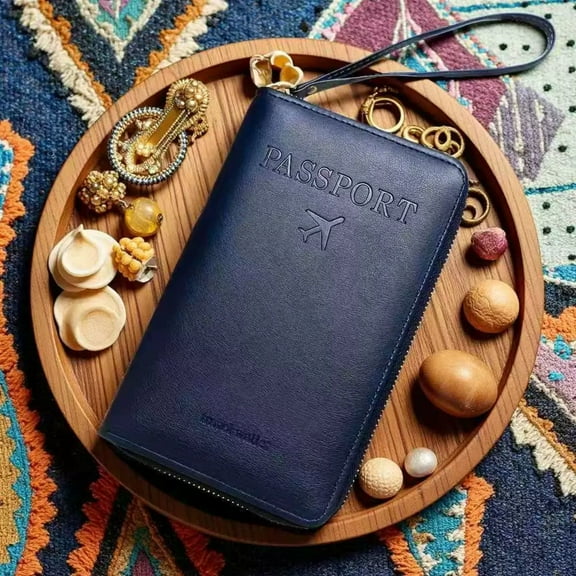 Multifunctional RFID Passport Wallet And Phone Holder For Travel Security And Organized Storage