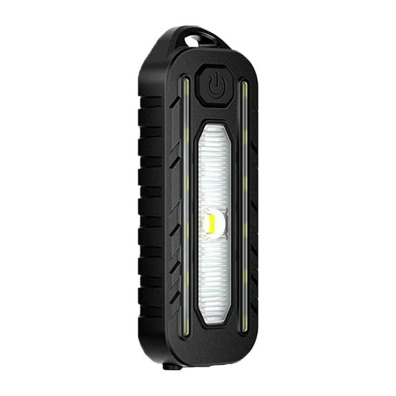 Multifunctional Rechargeable Outdoor Flashlight with Shoulder Strap and Key Clip for Camping Hiking Biking Patrol Emergency Warning Light