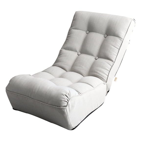 Multifunctional Reclining Floor Chair, Save Space - Ergonomic Design Folding Chair Saving For Bedroom Gray Metal