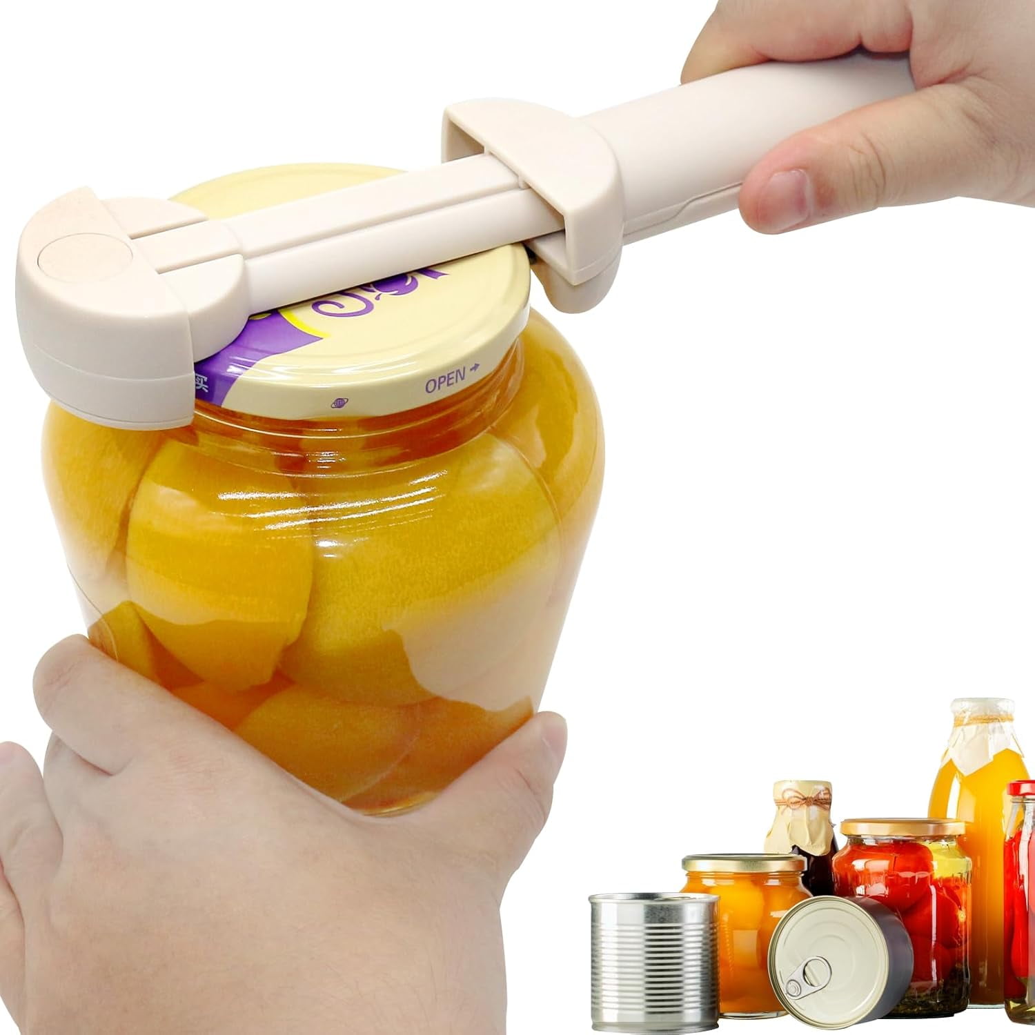 Multifunctional Retractable Bottle & Jar Opener - Adjustable Can Opener & Lid Gripper for Seniors, Weak Hands, and Arthritis,Jar Opener Bottle Opener and Lid Opener，Wine Opener Gadgets